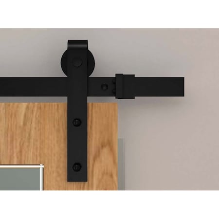 Orca Hardware 8' Flat Track Kit, Standard Drop Hangers, Black Finish FTST-BL-8